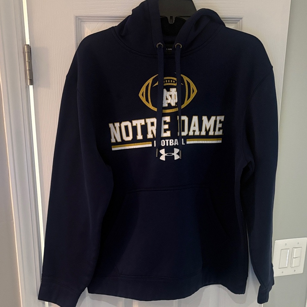 Under Armour Navy Notre Dame Football Hoodie